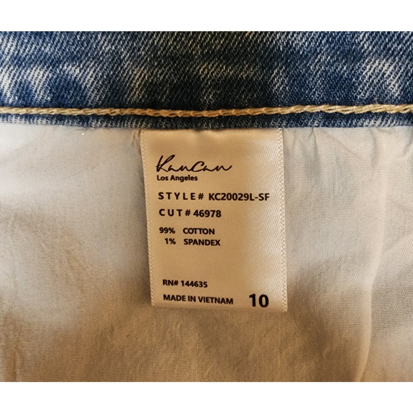 Kancan Lyric Ultra High Rise Size 10 Crossover 3.5” Indigo Blue Denim Shorts — image 8 of 8
